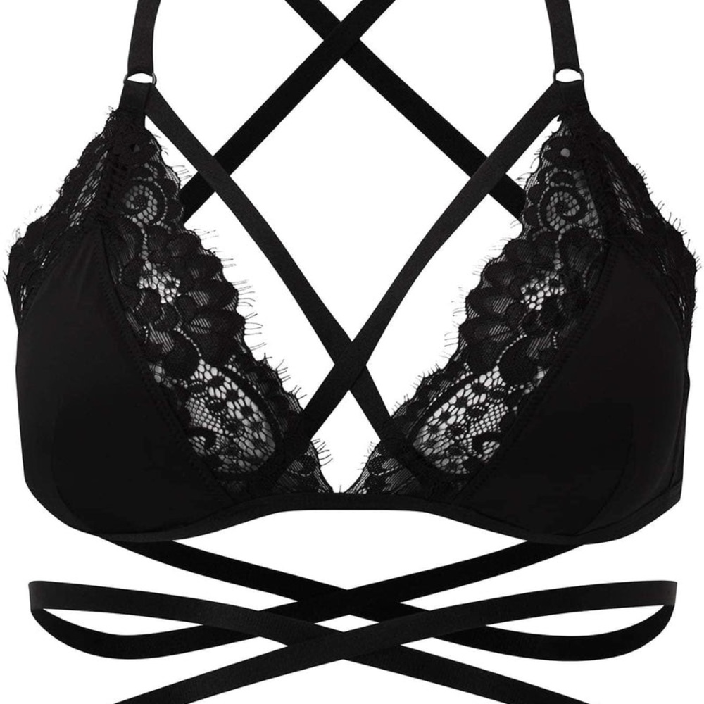 Sz S Killstar Black Lacey SACRED CIRCLE BRALET / BRA